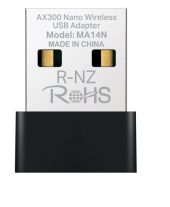 TP-LINK Karta sieciowa Mercusys  AX300 NanoWi-Fi USB Adapter                             SPEED: 287 Mbps at 2.4 GHz - MA14N - Zdjęcie 1