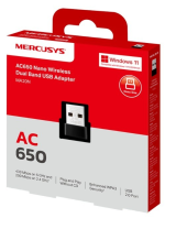 TP-LINK Karta sieciowa Mercusys AC650 Nano Wi-Fi USB Adapter                             SPEED: 200 Mbps at 2.4 GHz + 433 Mbps at 5 GHz - MA20N - Zdjęcie 3