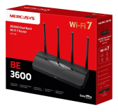 TP-LINK Router BE3600 Mercusys DualBand Wi-Fi 7  SPEED:688 Mbps at 2.4GHz +2880 Mbps at 5GHz - MR27BE - Zdjęcie 3