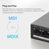 TP-LINK Przełącznik Mercusys 10-Port 10/100Mbps Desktop Switch with 8-Port PoE+     PORT: 8× 10/100 Mbps PoE+ Ports, 2× 10/100 Mbps Non-PoE Ports - MS110P - Zdjęcie 5