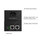 TP-LINK Injector POE370S  PoE++ 10G  - POE370S - Zdjęcie 3