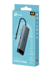 TP-LINK Hub     USB Type-C 9-Port                               SPEC: 1 × USB-C Connector,1 × HDMI 4K 60Hz Port,1 × USB-C PD 100W Port,       1 × SD - UH9120C - Zdjęcie 2