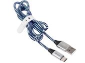 TRACER Kabel USB 2.0 Type-C A męski - C męski 1,0m czarno-niebieski - TRAKBK46266 - Zdjęcie 2