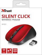 TRUST Mydo Silent Click bezprzewodowa mysz czerwona - 21871 - Zdjęcie 6