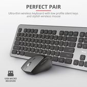 TRUST Klawiatura i mysz RAZA Wireless Silent - 23461 - Zdjęcie 2