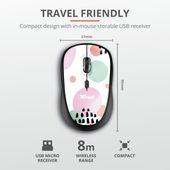 TRUST YVI WIRELESS PINK CIRCL ES mysz komputerowa - 24441 - Zdjęcie 3