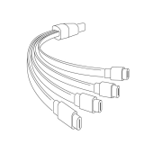VERBATIM Akumulatory AAA USB-C 500 mAh 750mWh 4 szt + kabel USB-C  - 30250 - Zdjęcie 2