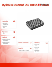 VERBATIM Dysk Mini Diamond SSD 1TB USB-C 32025  - 32025 - Zdjęcie 5