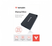 VERBATIM Dysk Metal Mini SSD 512GB USB-C 32030  - 32030 - Zdjęcie 2