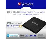 VERBATIM Nagrywarka BLU-RAY USB-C 3.1 zewnętrzna x6 Ultra HD 4K  - 43888 - Zdjęcie 5