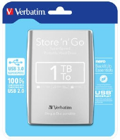 VERBATIM Store'n'Go 1TB 2.5'' USB 3.0 Srebrny 53071 - 53071 - Zdjęcie 6