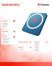 VERBATIM Dysk zewnętrzny SnapBack Magnetic SSD Blue MagSave 1TB Apple ProRes 4K 60kl/s  - DQVE32075PLG - Zdjęcie 3