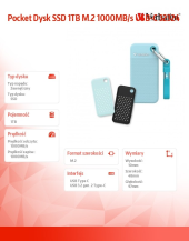 VERBATIM Pocket Dysk SSD 1TB M.2 1000MB/s USB-C 32324 - DQVE32324PLG - Zdjęcie 7