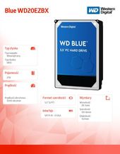WD Dysk Blue 2TB 3,5'' 256MB SATAIII 7200 RPM - WD20EZBX - Zdjęcie 2