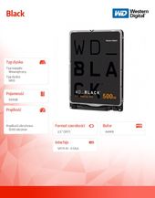 WD HDD Black 500GB 2,5'' 64MB SATAIII/7200rpm  - WD5000LPSX - Zdjęcie 3