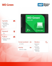 WD Dysk SSD Green 2TB SATA 2,5 cala WDS200T2G0A  - WDS200T2G0A - Zdjęcie 3