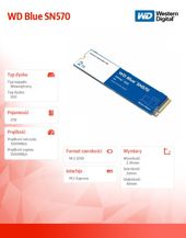 Dysk SSD WD Blue 2TB SN570 2280 NVMe m.2 Gen3 - WDS200T3B0C - Zdjęcie 3