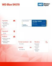 Dysk SSD WD Blue 500GB SN570 2280 NVMe m.2 Gen3 - WDS500G3B0C - Zdjęcie 4