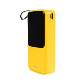 WEKOME Powerbank 20000 mAh z wbudowanym kablem USB-C / Lightning / Micro USB + USB-A Żółty - WK-WP-10_YELLOW - Zdjęcie 3
