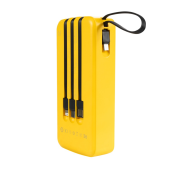 WEKOME Powerbank 20000 mAh z wbudowanym kablem USB-C / Lightning / Micro USB + USB-A Żółty - WK-WP-10_YELLOW - Zdjęcie 5
