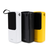 WEKOME Powerbank 20000 mAh z wbudowanym kablem USB-C / Lightning / Micro USB + USB-A Żółty - WK-WP-10_YELLOW - Zdjęcie 6