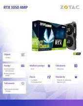 ZOTAC Karta graficzna RTX 3050 AMP 8GB GDDR6 128bit 3DP/HDMI  - ZT-A30500F-10M - Zdjęcie 6