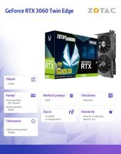 ZOTAC Karta graficzna GeForce RTX 3060 Twin Edge 12GB GDDR6 192bit LHR 3DP/HDMI - ZT-A30600E-10M - Zdjęcie 2