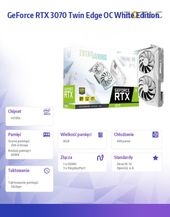 ZOTAC Karta graficzna GeForce RTX 3070 Twin Edge OC 8GB White Edition GDDR6 3DP/HDMI - ZT-A30700J-10P - Zdjęcie 6