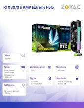ZOTAC Karta graficzna RTX 3070 Ti AMP Extreme Holo 8GB GDDR6X 256bit 3DP/HDMI - ZT-A30710B-10P - Zdjęcie 7