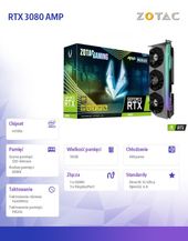 ZOTAC RTX 3080 AMP Holo LHR 10GB GDDR6X 320bit 3DP/HDMI - ZT-A30800F-10PLHR - Zdjęcie 6