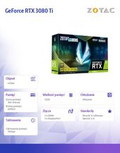 ZOTAC Karta graficzna RTX 3080 Ti AMP Holo 12GB GDDR6X 384bit LHR 3DP/HDMI - ZT-A30810F-10P - Zdjęcie 9