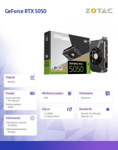 ZOTAC Karta graficzna GeForce RTX 5050 SOLO 8GB GDDR6 128bit 3DP/HDMI - ZT-B50500G-10L - Zdjęcie 2