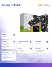 ZOTAC Karta graficzna GeForce RTX 5050 TWIN EDGE OC 8GB GDDR6 128bit 3DP/HDMI - ZT-B50500H-10M - Zdjęcie 2