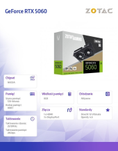 ZOTAC Karta graficzna GeForce RTX 5060 TWIN EDGE OC 8GB GDDR7 128bit 3DP/HDMI - ZT-B50600H-10M - Zdjęcie 9