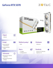 ZOTAC Karta graficzna GeForce RTX 5070 AMP 12GB GDDR7 192bit 3DP/HDMI biała - ZT-B50700FQ-10P - Zdjęcie 2