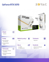 ZOTAC Karta graficzna GeForce RTX 5070 TWIN EDGE OC WHITE 12GB GDDR7 192bit - ZT-B50700Q-10P - Zdjęcie 9
