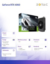 ZOTAC Karta graficzna GeForce RTX 4060 Solo 8GB GDDR6 128bit 3DP/HDMI - ZT-D40600G-10L - Zdjęcie 9