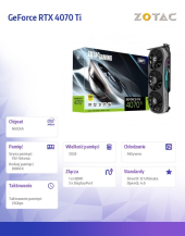 ZOTAC Karta graficzna GeForce RTX 4070 Ti TRINITY 12GB GDDR6X 192bit 3DP/HDMI - ZT-D40710D-10P - Zdjęcie 9