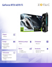 ZOTAC Karta graficzna GeForce RTX 4070 Ti SUPER TRINITY 16GB GDDR6X czarna - ZT-D40730D-10P - Zdjęcie 2