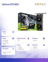 ZOTAC Karta graficzna GeForce GTX 1650 GAMING Low Profile 4GB GDDR5 128BIT HDMI/DVI-D/DP - ZT-T16500H-10L - Zdjęcie 8