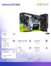 ZOTAC Karta graficzna GeForce GAMING GTX 1660 6GB GDDR5 192BIT HDMI/3DP - ZT-T16600K-10M - Zdjęcie 5