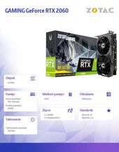 ZOTAC Karta graficzna GAMING GeForce RTX 2060 192bit GDDR6 3DP/HDMI - ZT-T20600K-10M - Zdjęcie 2