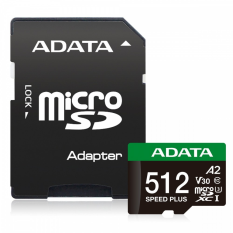 ADATA Karta microSD Speed Plus 512GB UHS1 U3 V30 A2 180/160 MB/s