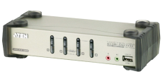ATEN *4-Port PS/2-USB VGA/Aud KVMP Switch W/OSD 