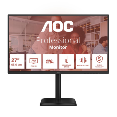AOC Monitor 27 cali 27E4CV IPS 120 Hz HDMI DP USB-C RJ45
