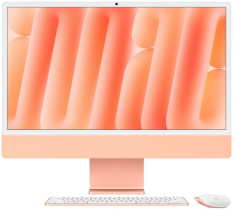 APPLE iMac 24 cale: M4 10/10, 16GB, 256GB SSD - Pomarańczowy