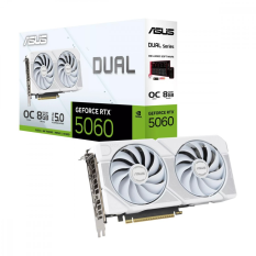 ASUS Karta graficzna GeForce RTX 5060 DUAL OC WHITE 8G GDDR7 128BIT HDMI/3DP