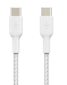 BELKIN Kabel Braided USB-C USB-C 1m biały