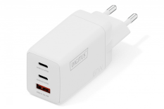 DIGITUS Ładowarka sieciowa/zasilacz USB GaN 67W, 2x USB-C, 1x USB-A, biała 