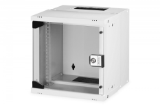 DIGITUS Szafa sieciowa wisząca 10" 6U, SOHO PRO 324 x 316 x 298 mm, nośność 60kg, drzwi szyba, niezłożona, Szara
